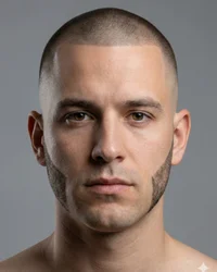 Bald Fade with Ice Pick Sideburns