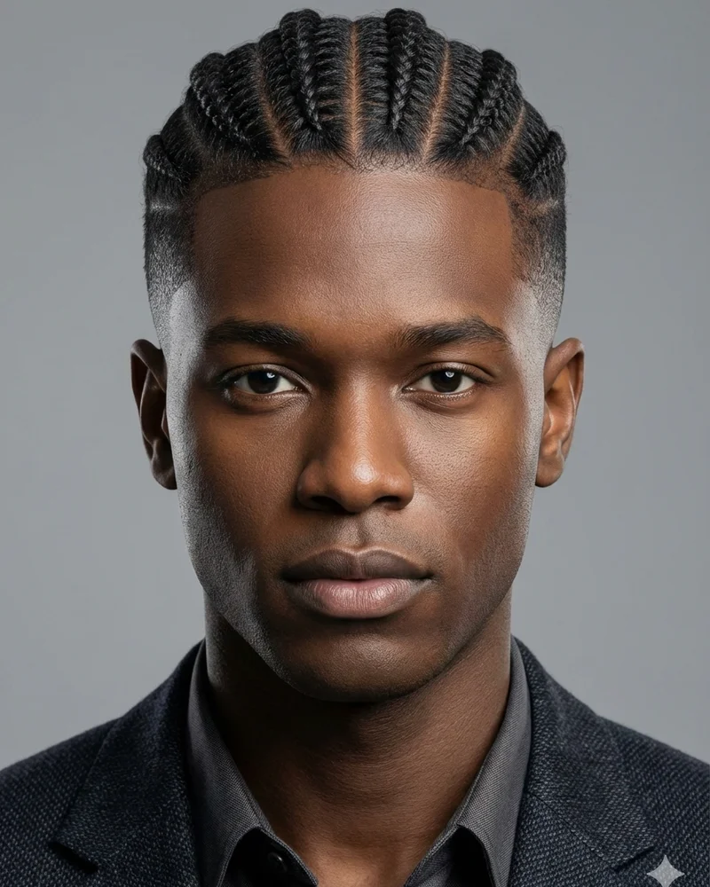 High Taper with Braids