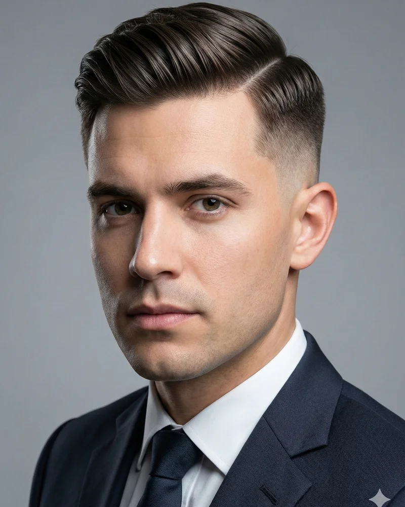 Mid-Skin Fade with Side Part