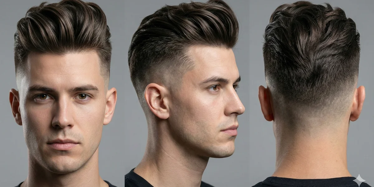 Pompadour Fade - Multi-angle view