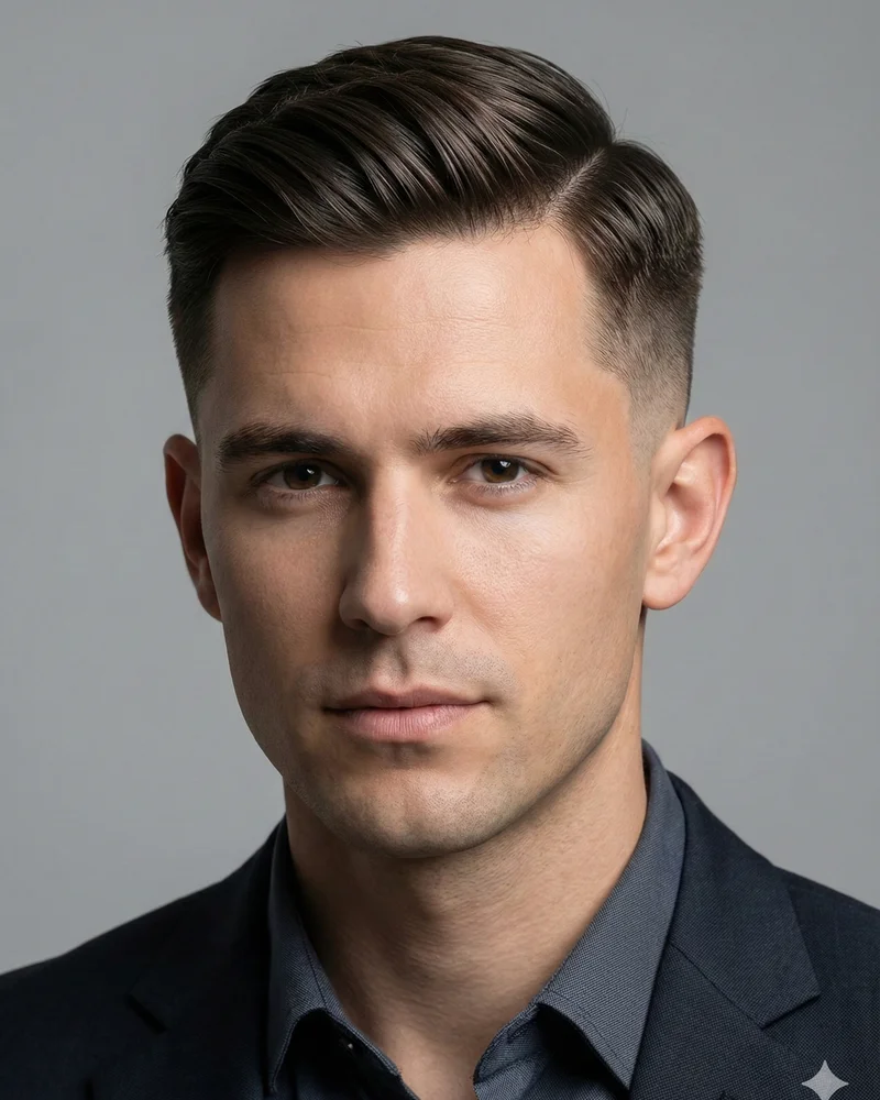 Skin Fade with Natural Part