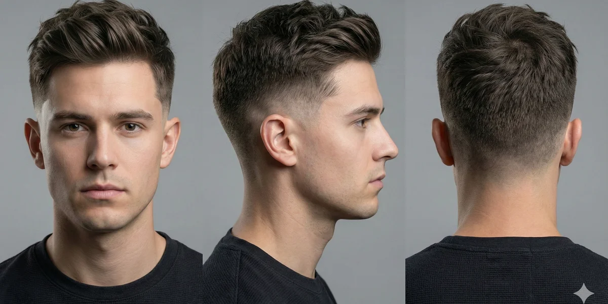 Wedged Drop Fade - Multi-angle view